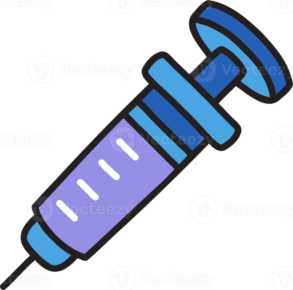 Hand Drawn syringe illustration png