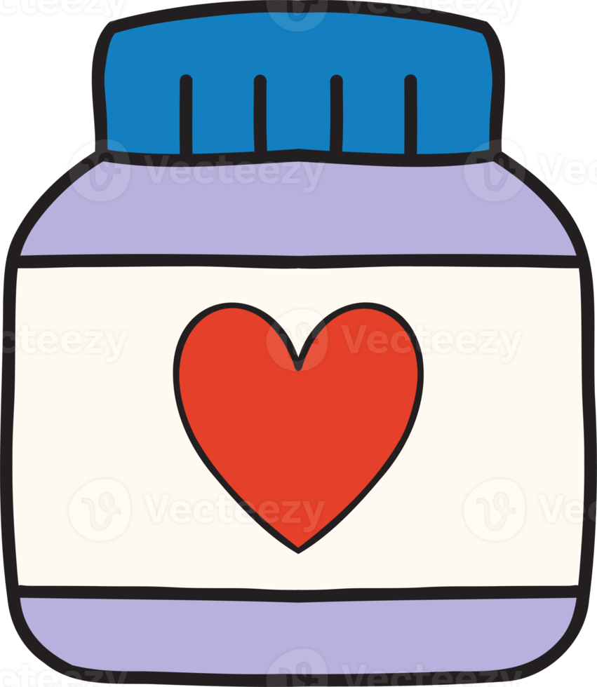 Hand Drawn pills and medicine bottles illustration png