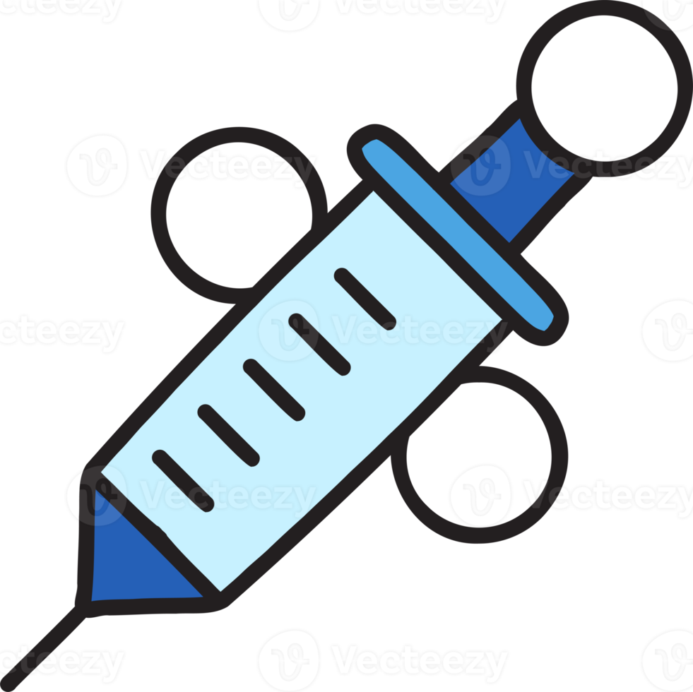 Hand Drawn syringe illustration png