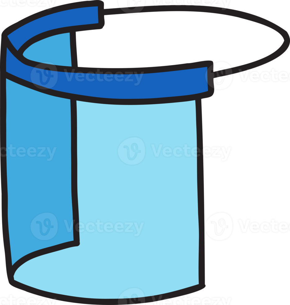 Hand Drawn face shield illustration png