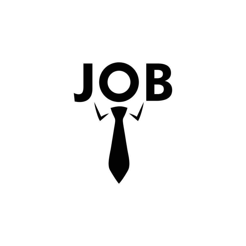 job logo icon with tie image vector