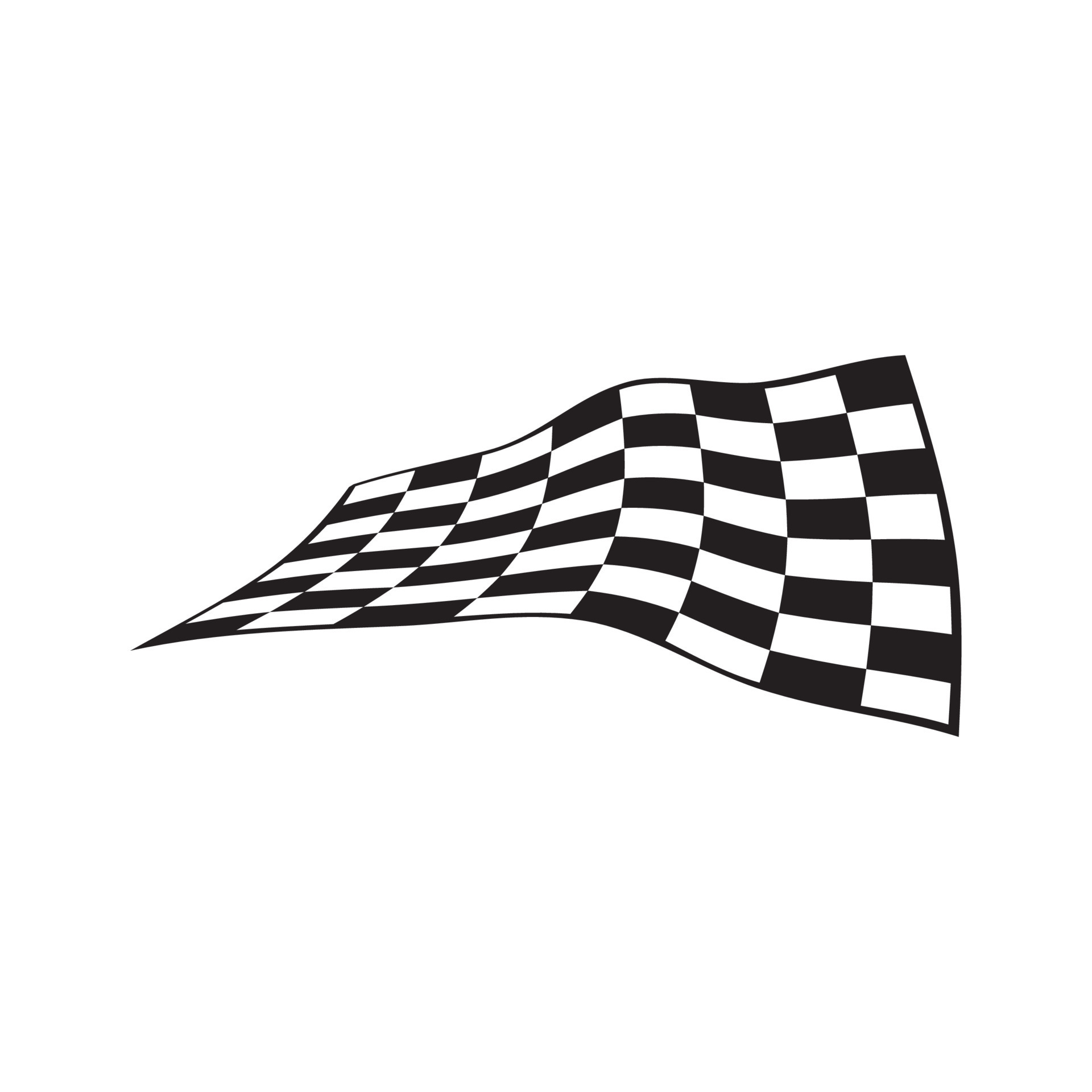 Black and white checkered auto racing flags and finishing tape vector