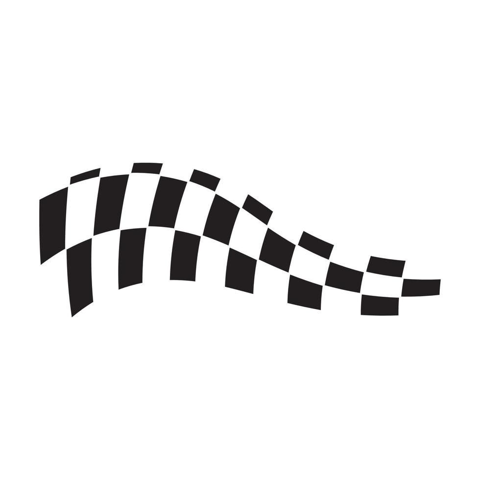 banderas de carreras de autos a cuadros en blanco y negro y juego de vectores de cinta de acabado. bandera deportiva para la carrera de competición, ilustración de la bandera de verificación del ganador