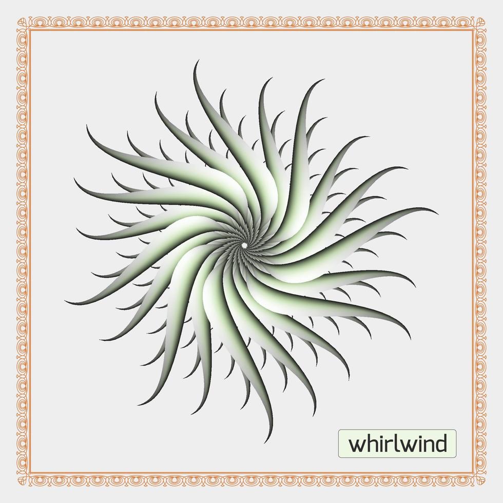 fractal circle whirlwind SVG cut file vector