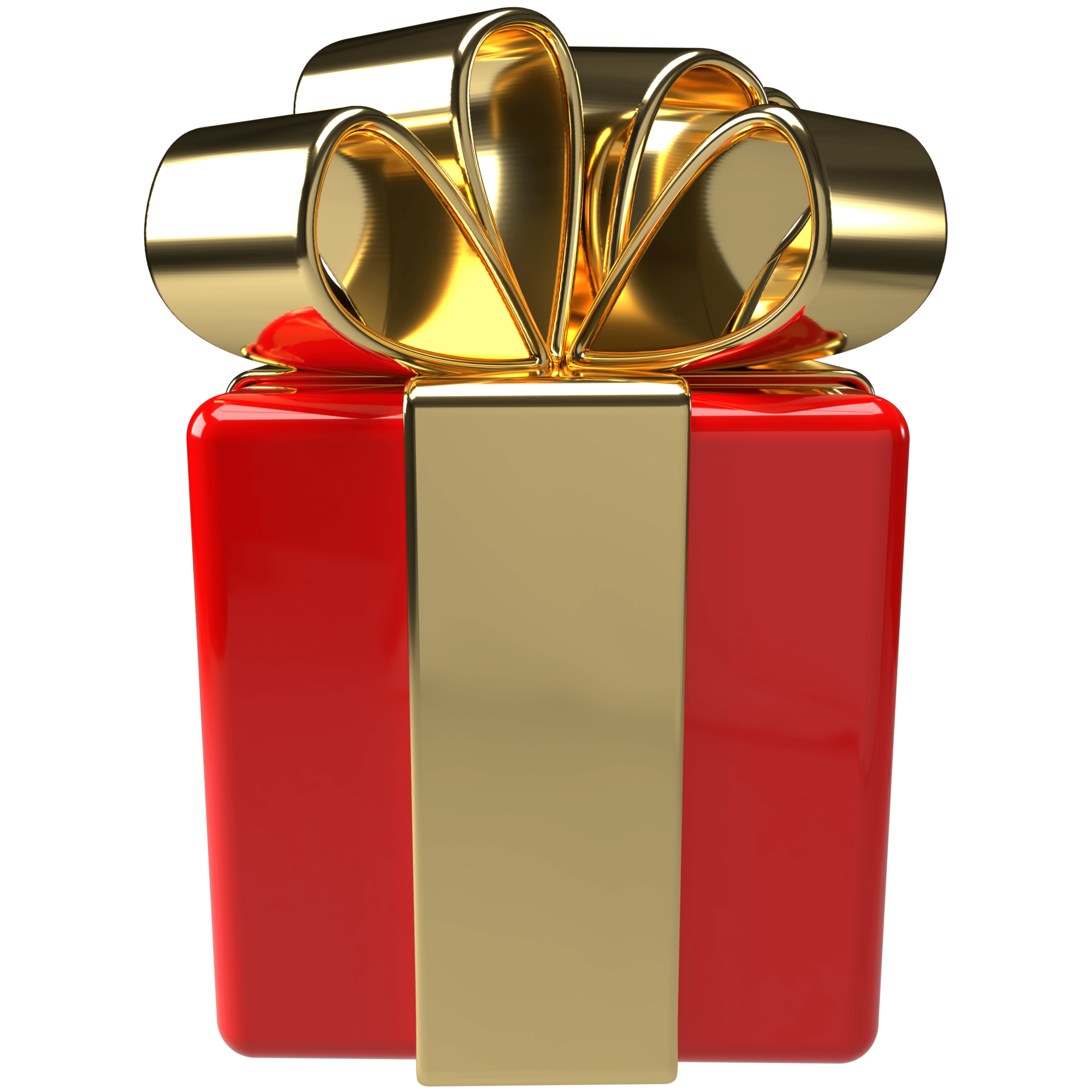 3d Gift Box Gold Red Christmas Holiday Gift Wrap 15280655 PNG
