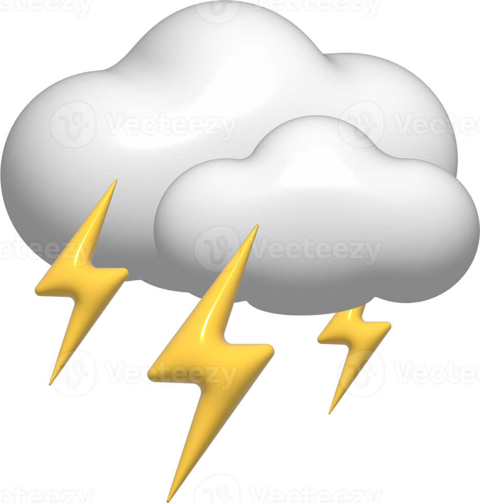 3D Storm icon. 3d weather element png