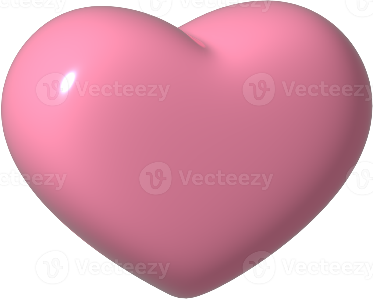 Free 3D Heart icon. 3D holiday element for social media render ...