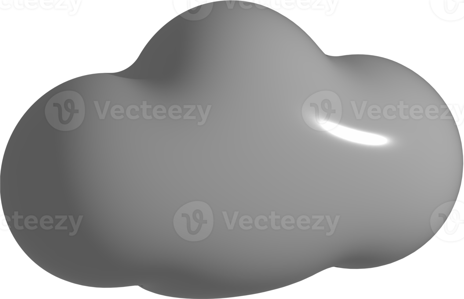 3d wolk wit. 3d weer element png