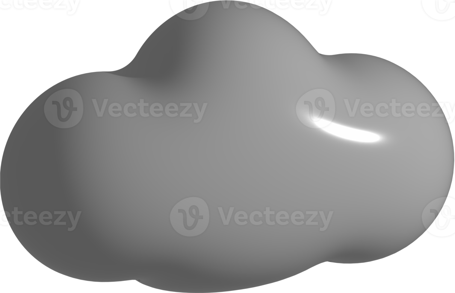 Nuage 3d blanc. élément météo 3d png