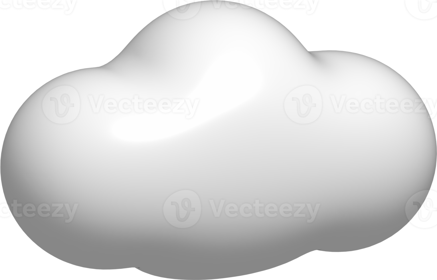 3D Cloud white. 3d weather element png