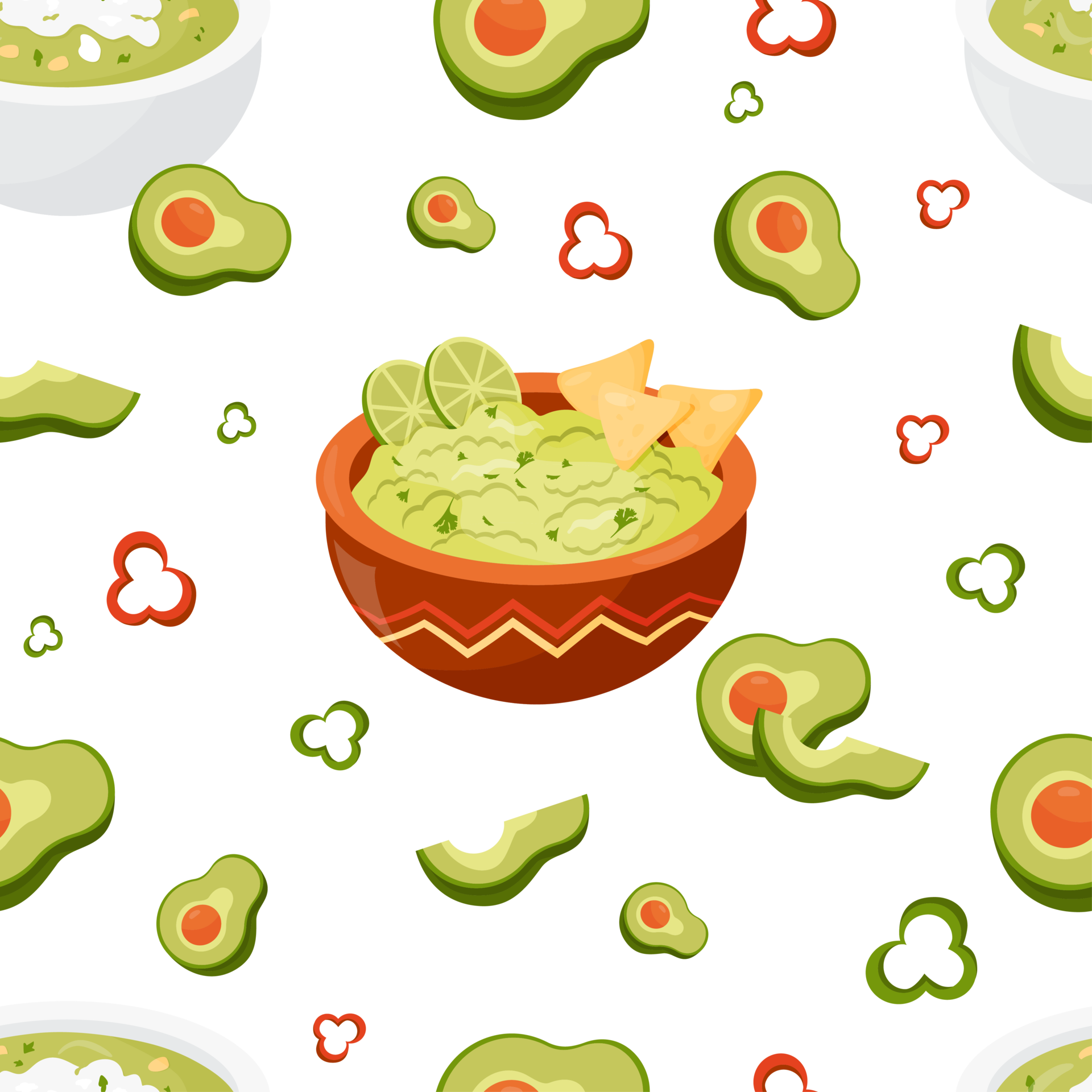 Seamless pattern with Mexican cuisine. 15280758 PNG