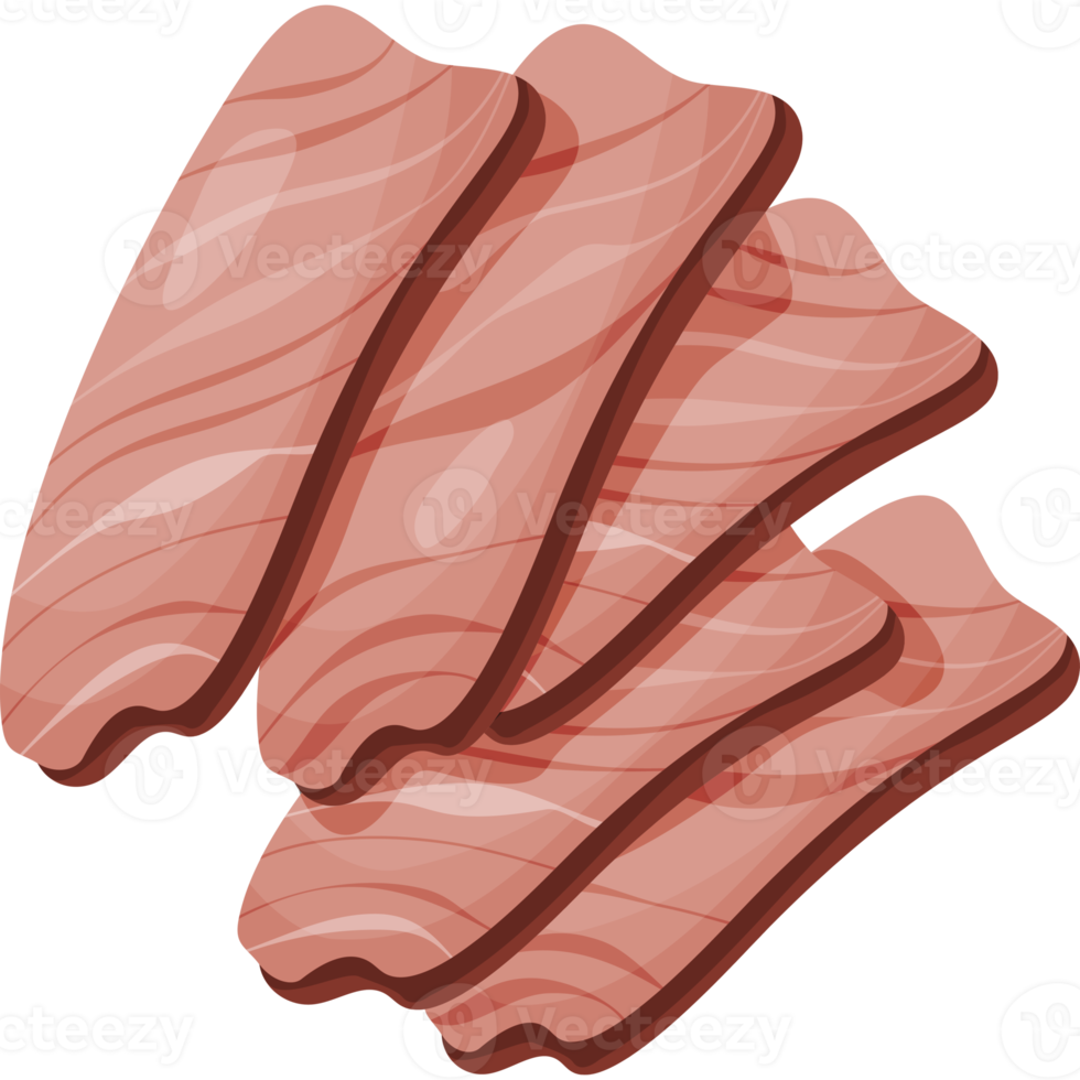 morceaux de viande coupés en portions png