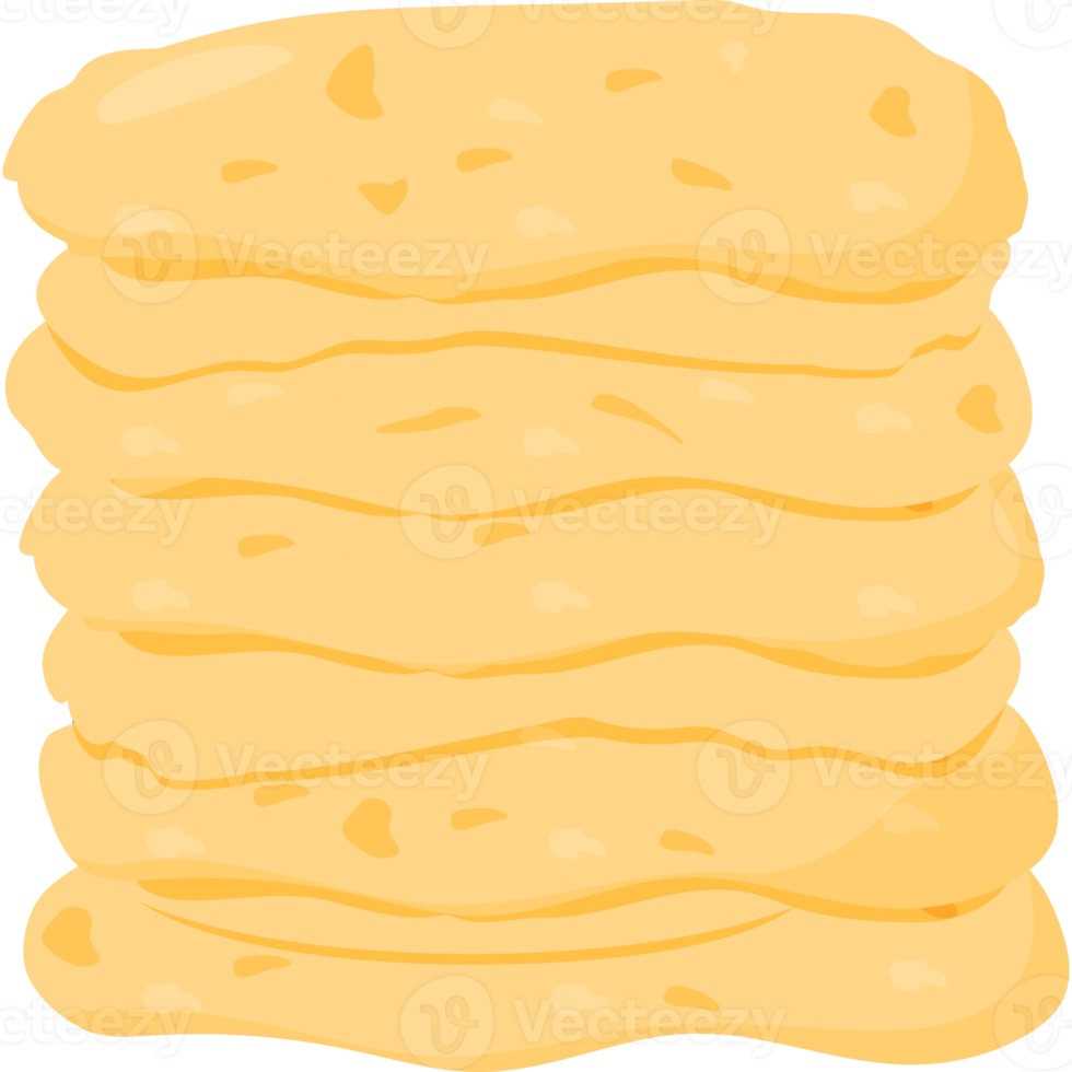 stack av mexikansk majs tortillas png