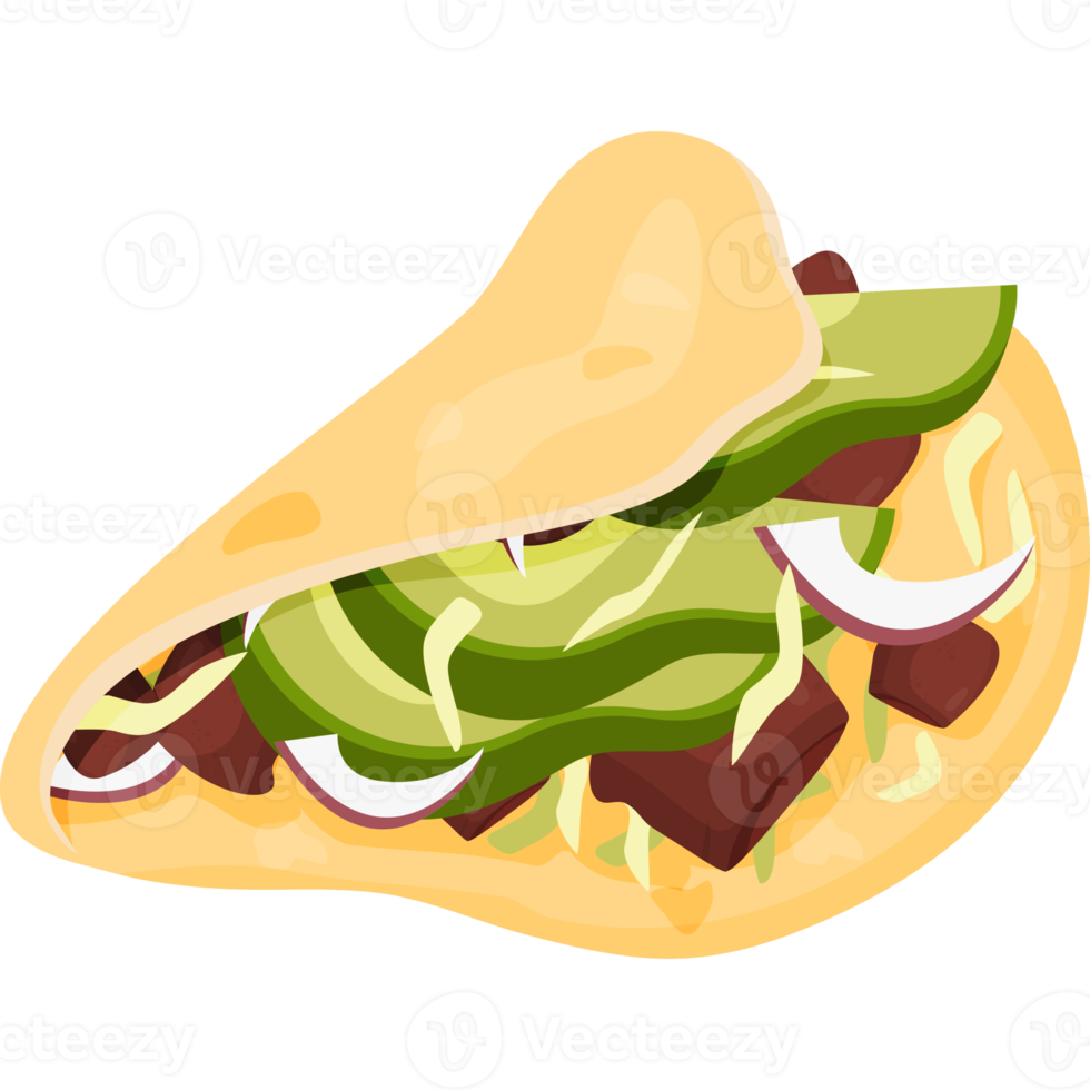 taco de comida mexicana png