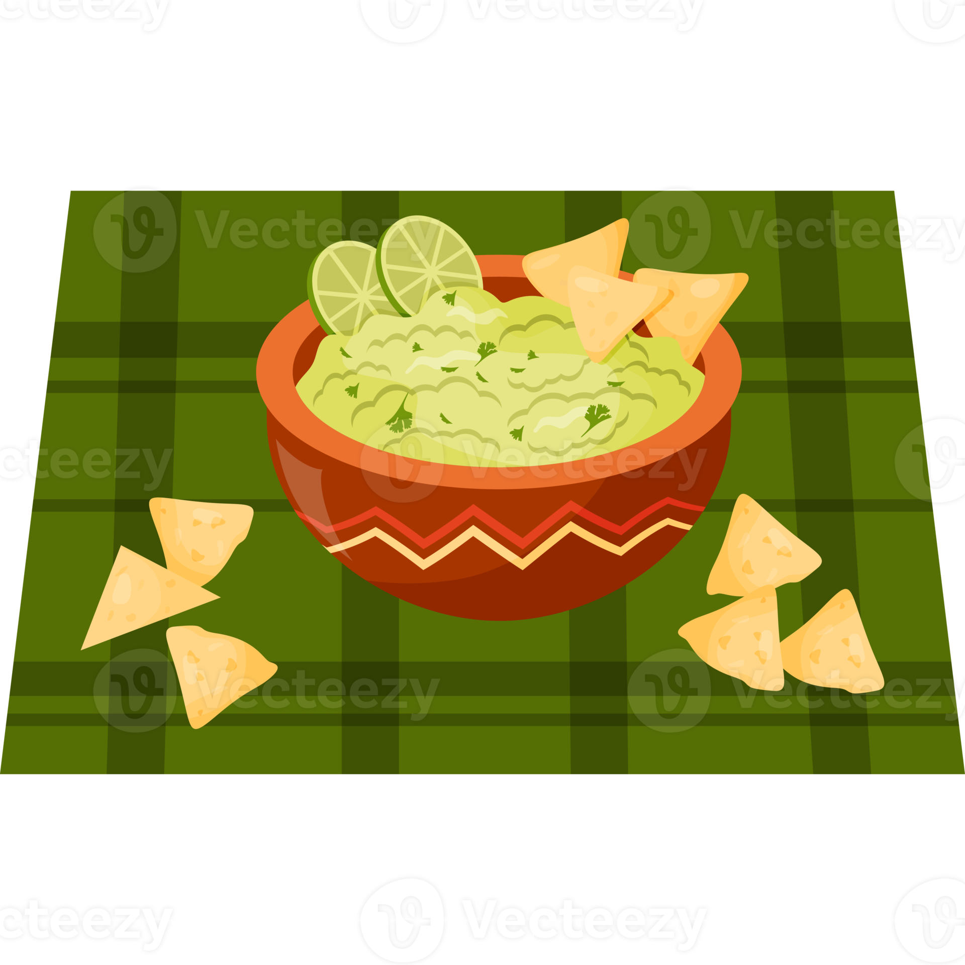 comida mexicana - molho guacamole com nachos e limão 15280813 PNG