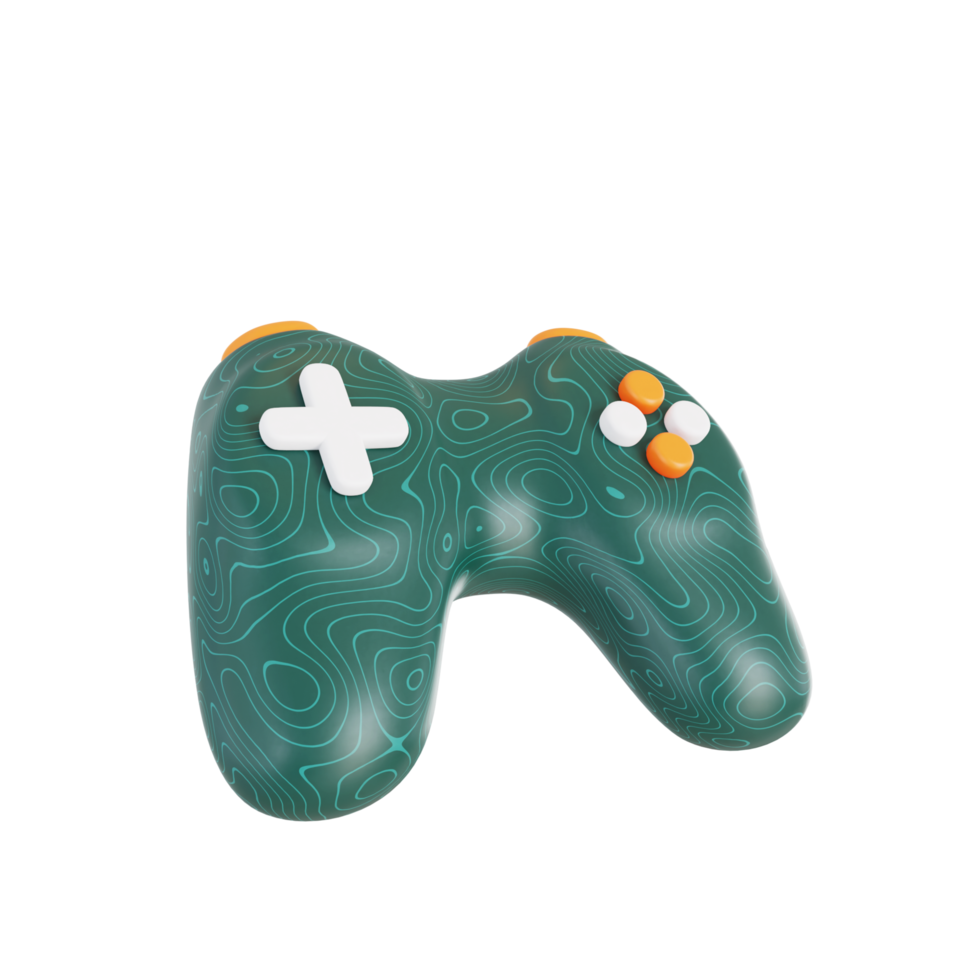 3d floating element game controller png