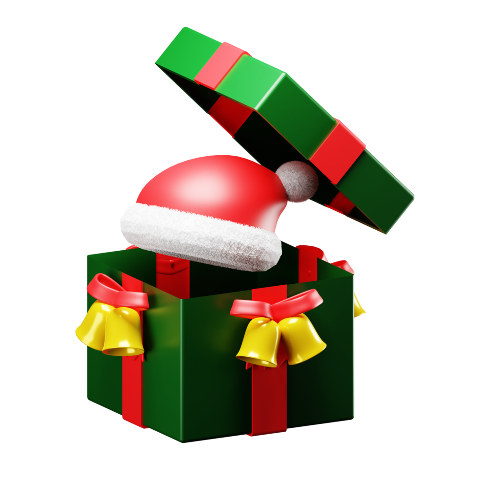 christmas gift box hat png