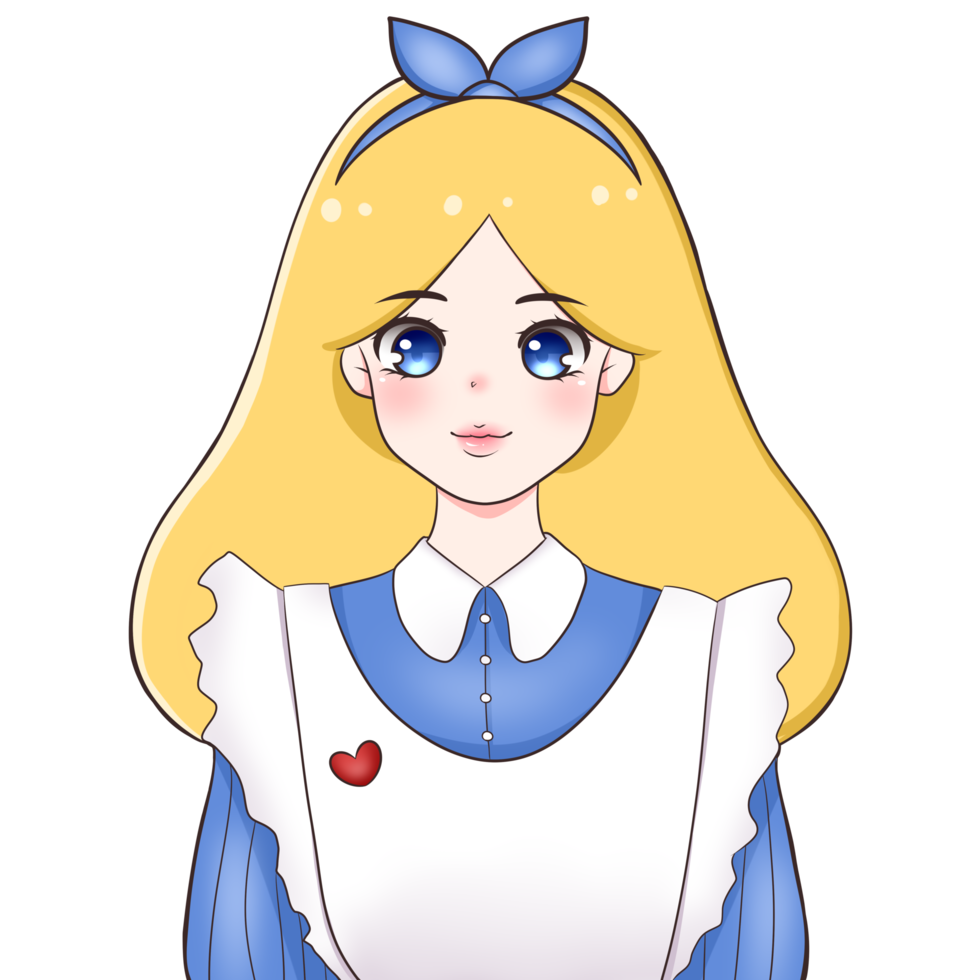 Página para colorir menina anime personagem fofo desenho animado ilustração  kawaii clipart