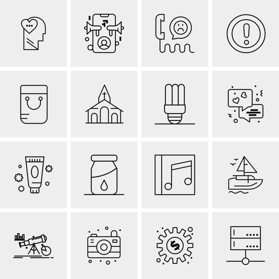 16 Business Universal Icons Vector Creative Icon Illustration to use in web and Mobile Related project