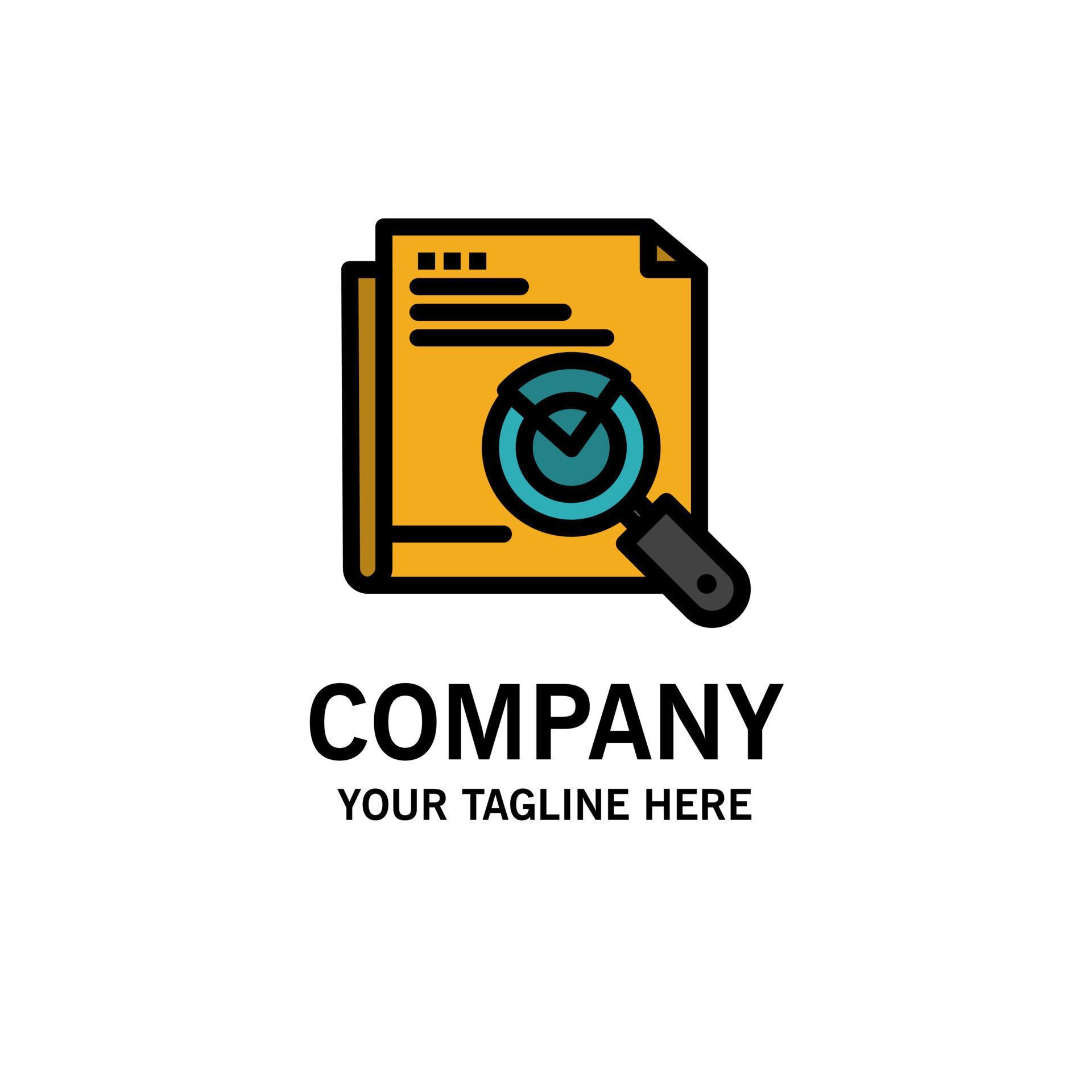 Page Search Web Page Search Layout Business Logo Template Flat Color