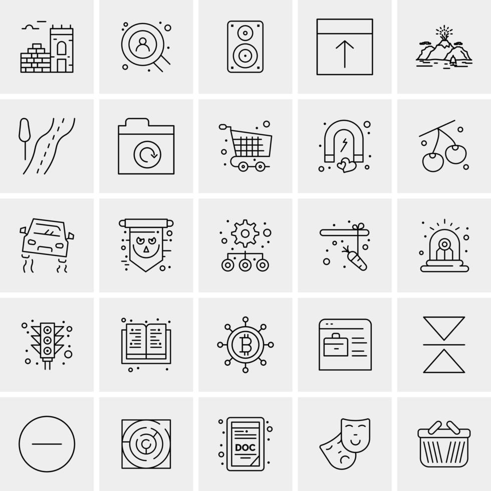 25 Universal Business Icons Vector Creative Icon Illustration to use in web and Mobile Related project