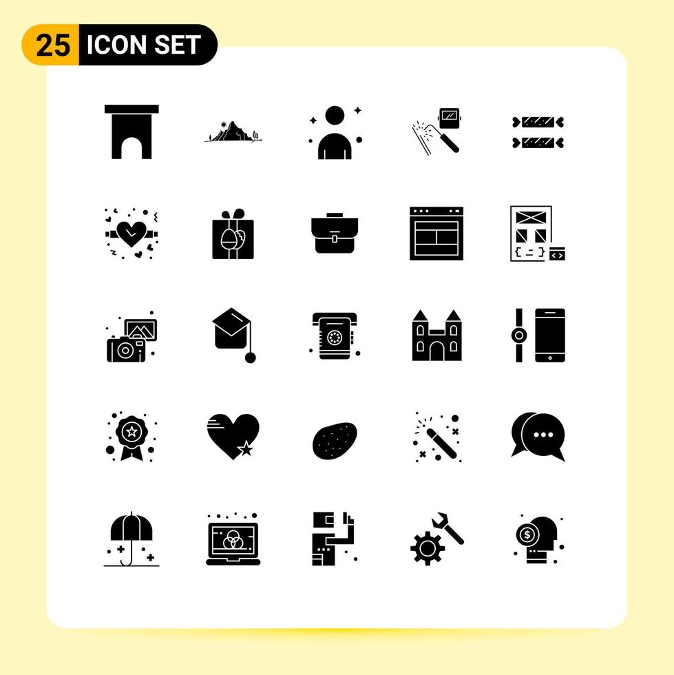 25 Creative Icons Modern Signs and Symbols of industry mask nature machine person Editable Vector Design Elements