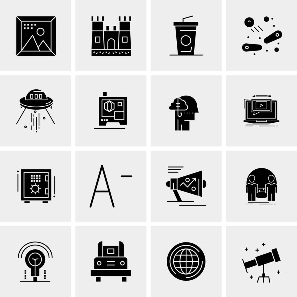 16 Universal Business Icons Vector Creative Icon Illustration to use in web and Mobile Related project