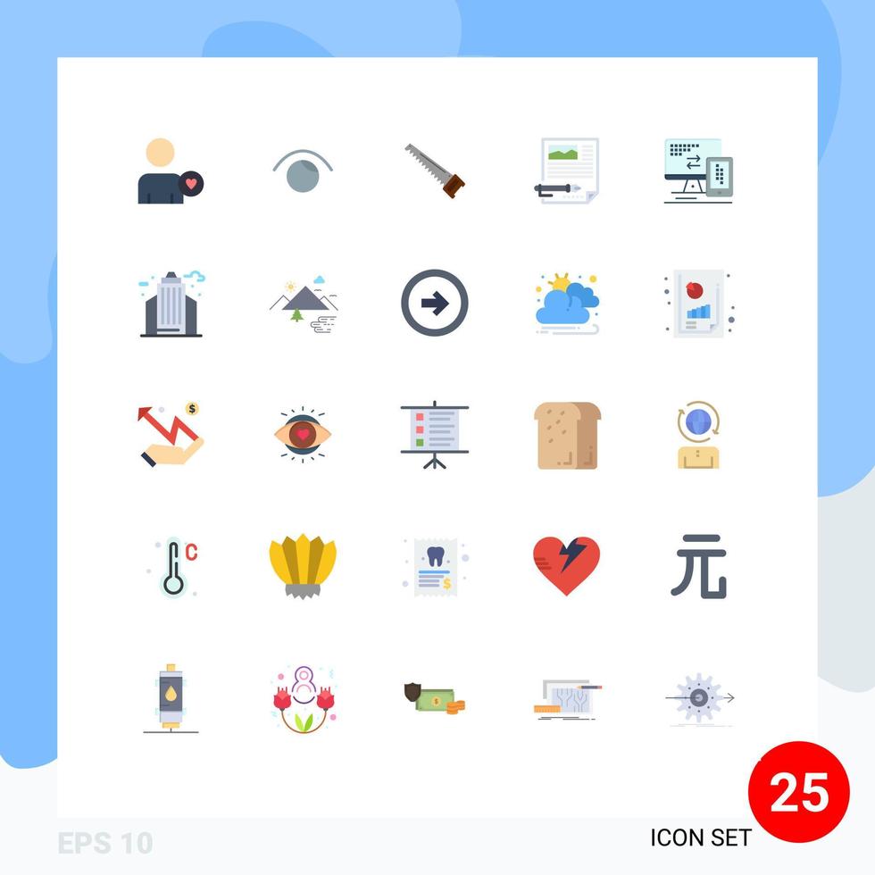 25 Creative Icons Modern Signs and Symbols of computer document hand paper edit Editable Vector Design Elements