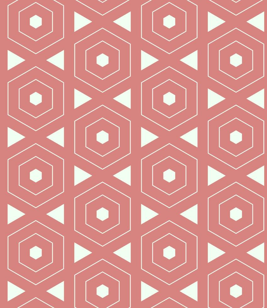 Geometric Hexagonal Seamless Pattern vector