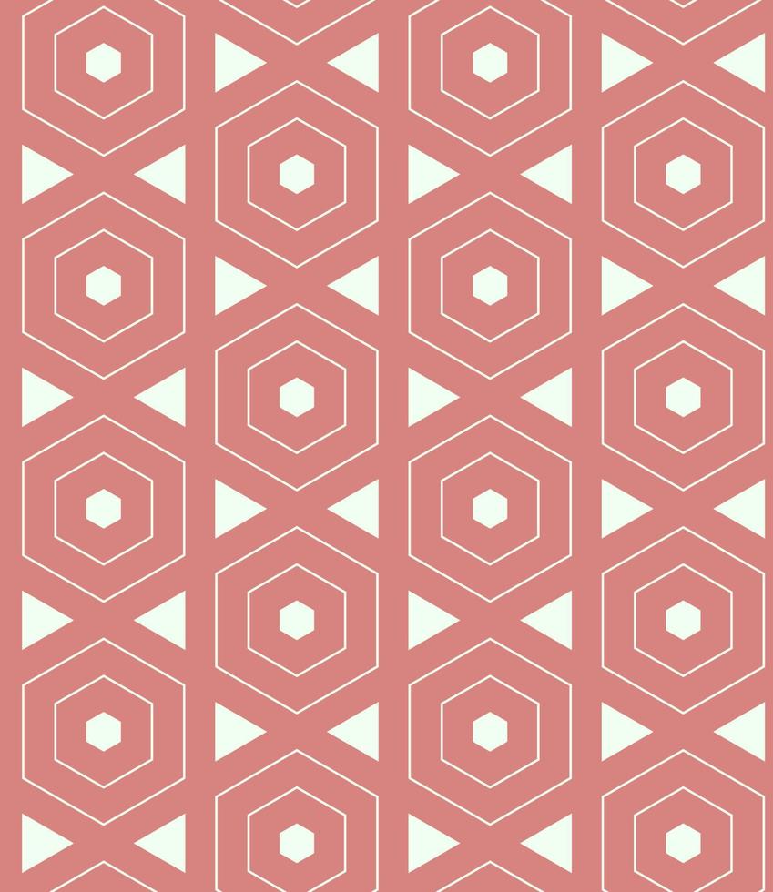 Geometric Hexagonal Seamless Pattern vector