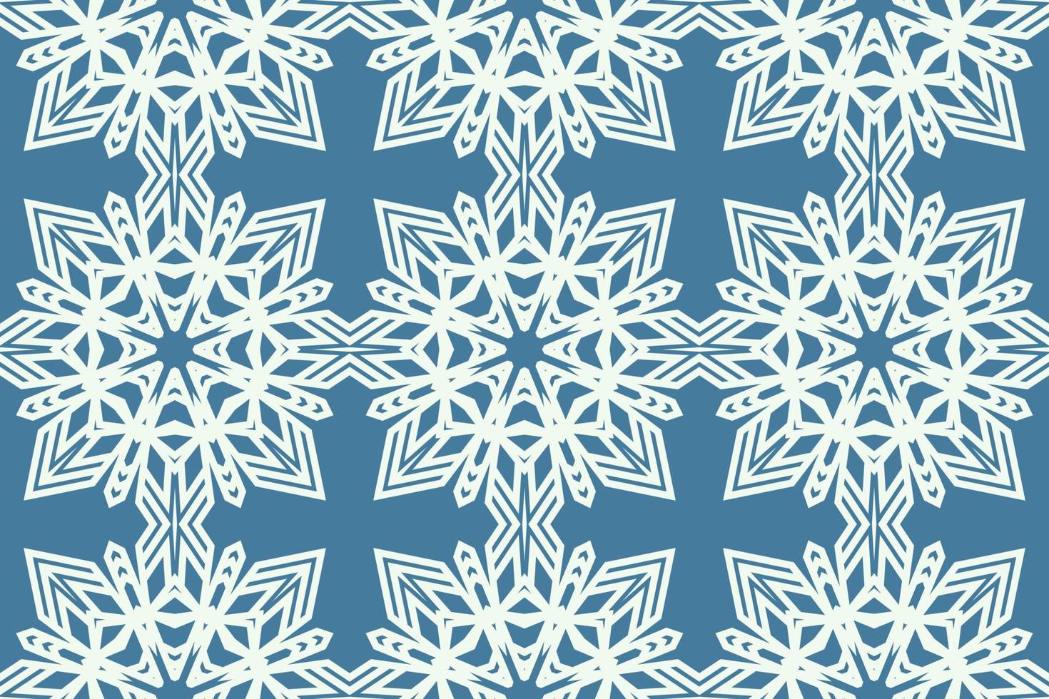 Winter Snowflake Christmas Seamless Pattern vector