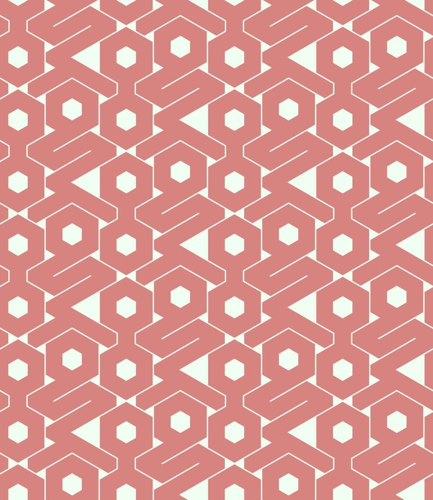 Geometric Hexagonal Seamless Pattern vector