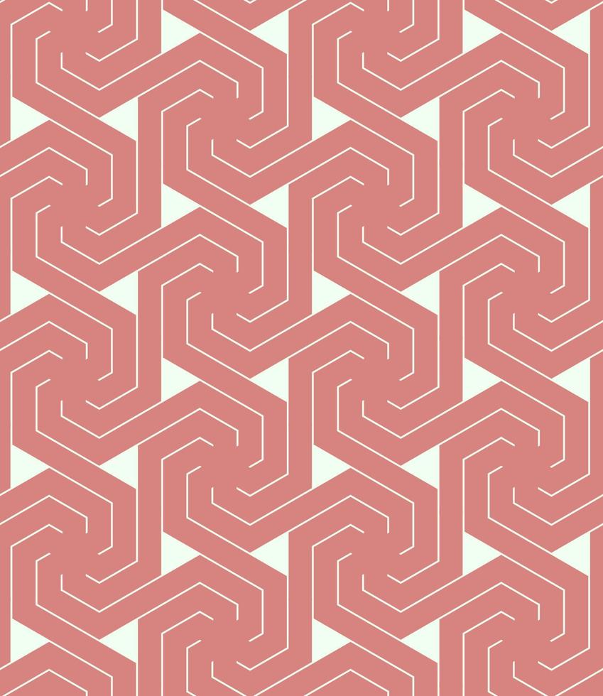 Geometric Hexagonal Seamless Pattern vector