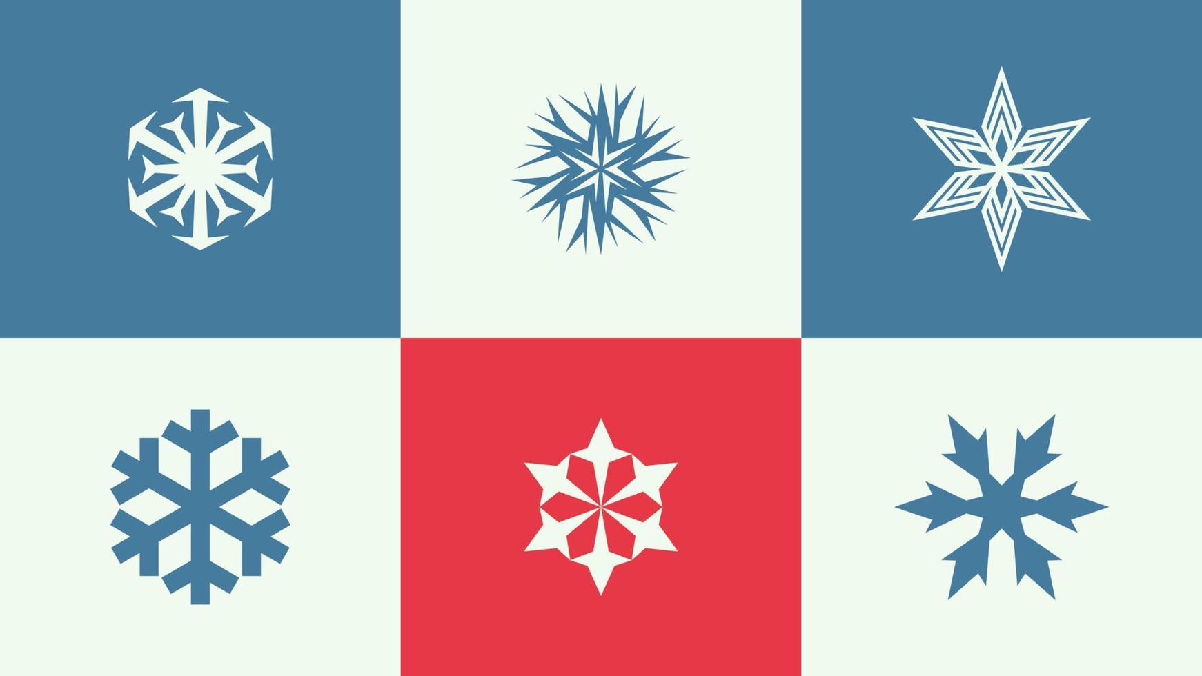 Snowflakes Design Set of 6 vector