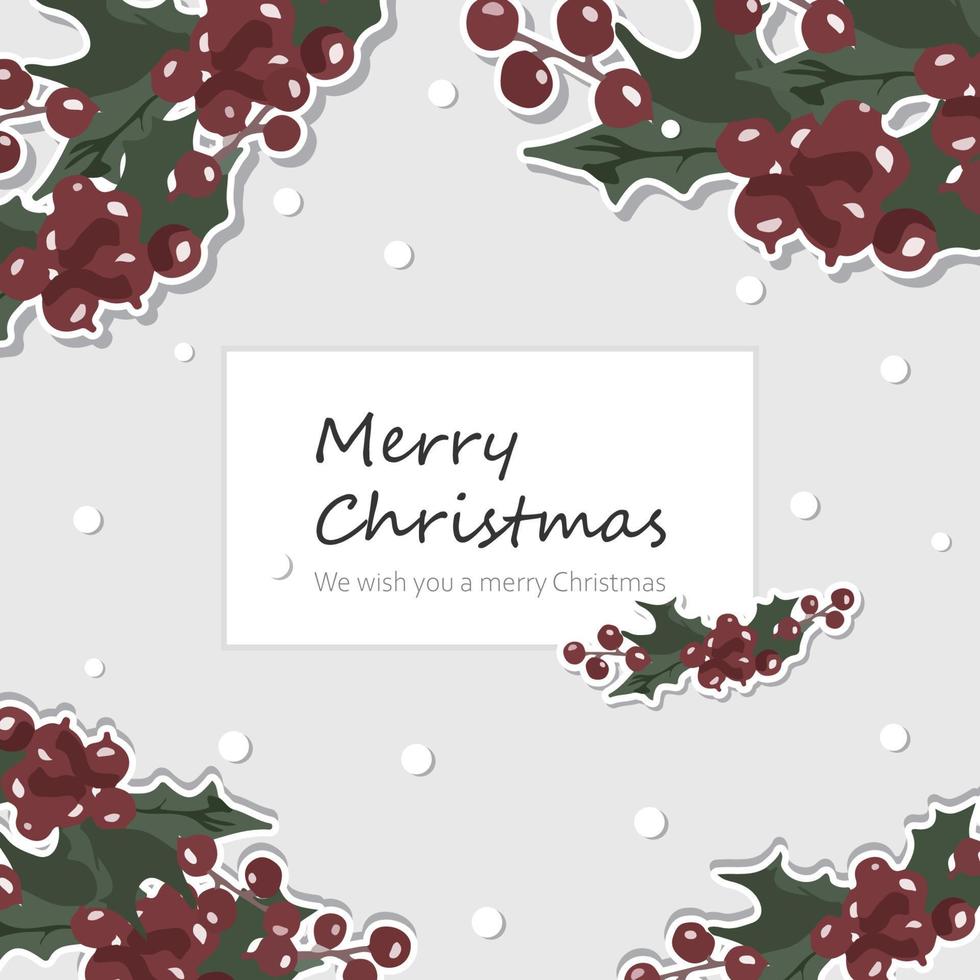 Christmas background with watercolor ornaments vector