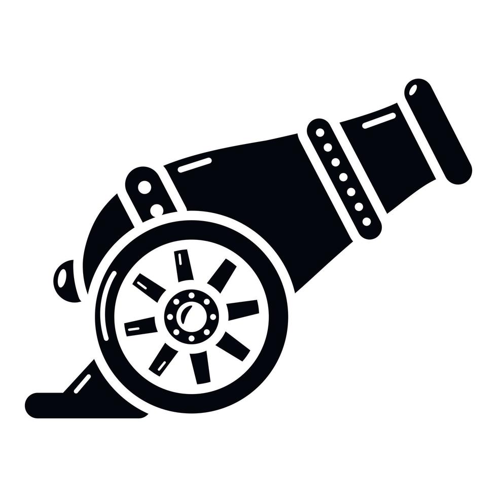 Fire gun icon, simple style. vector
