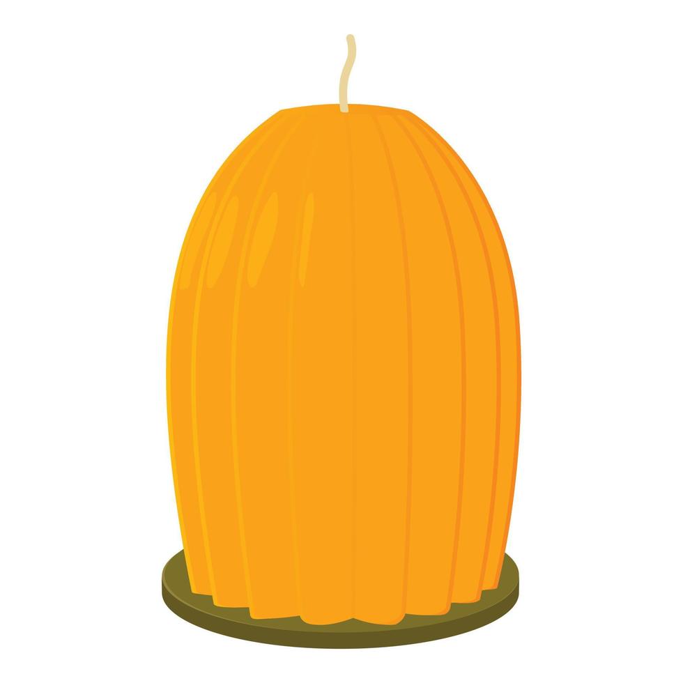 gran icono de vela naranja, estilo de dibujos animados vector