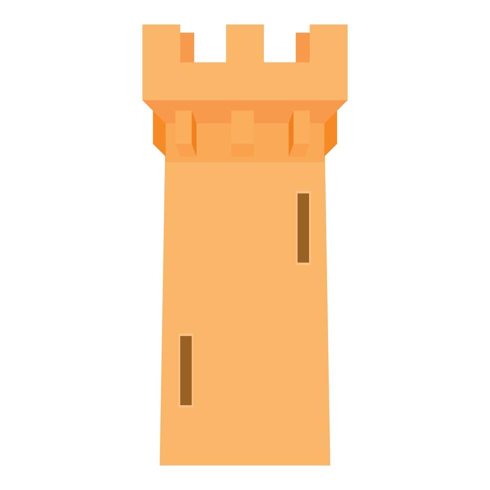 icono de la torre de batalla medieval, estilo de dibujos animados vector