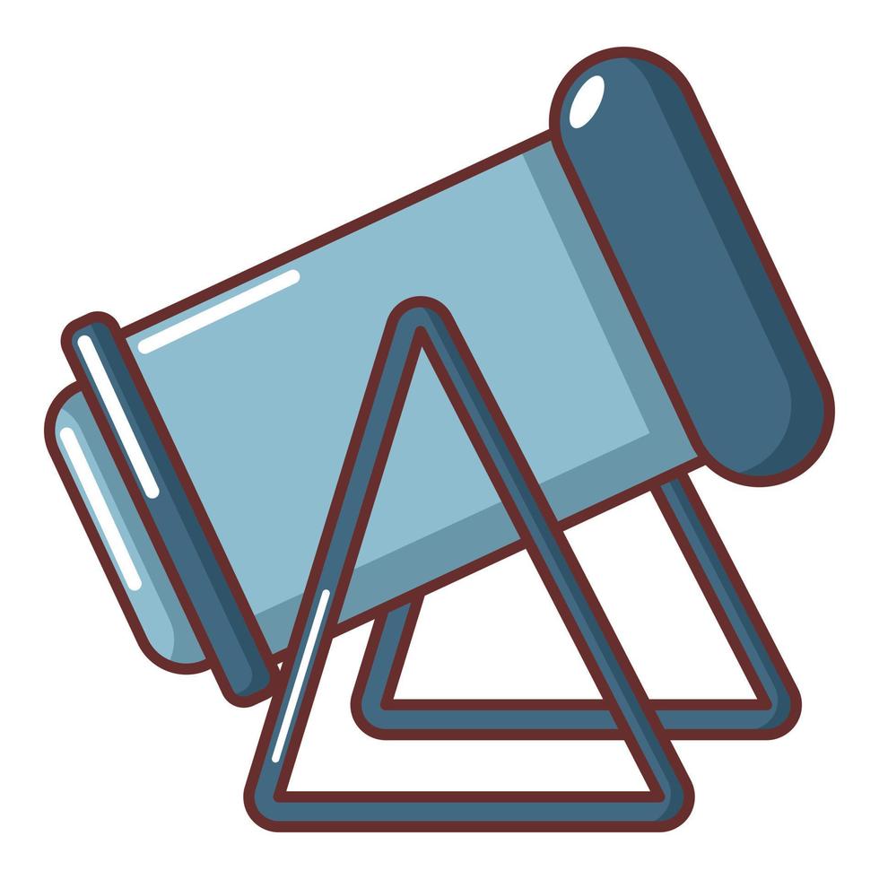 Ancient cannon icon, cartoon style. vector