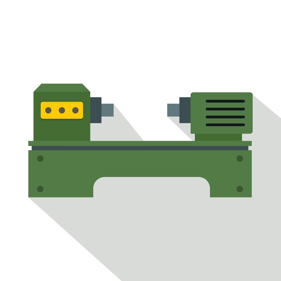 Lathe machine icon, flat style vector