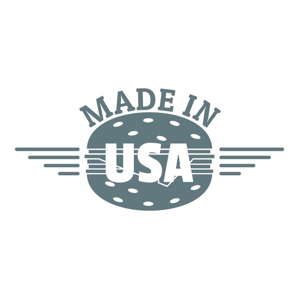 Made in USA logo, simple style vector