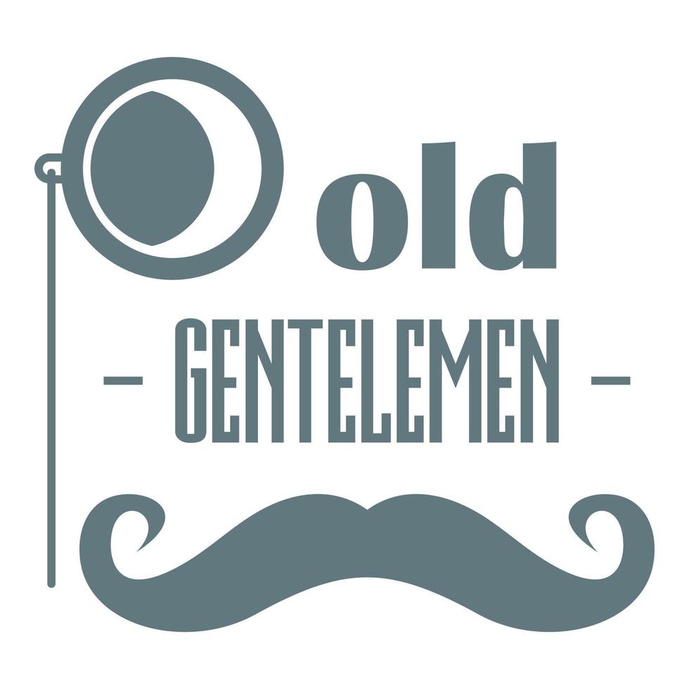 Old gentlemen logo, simple style vector