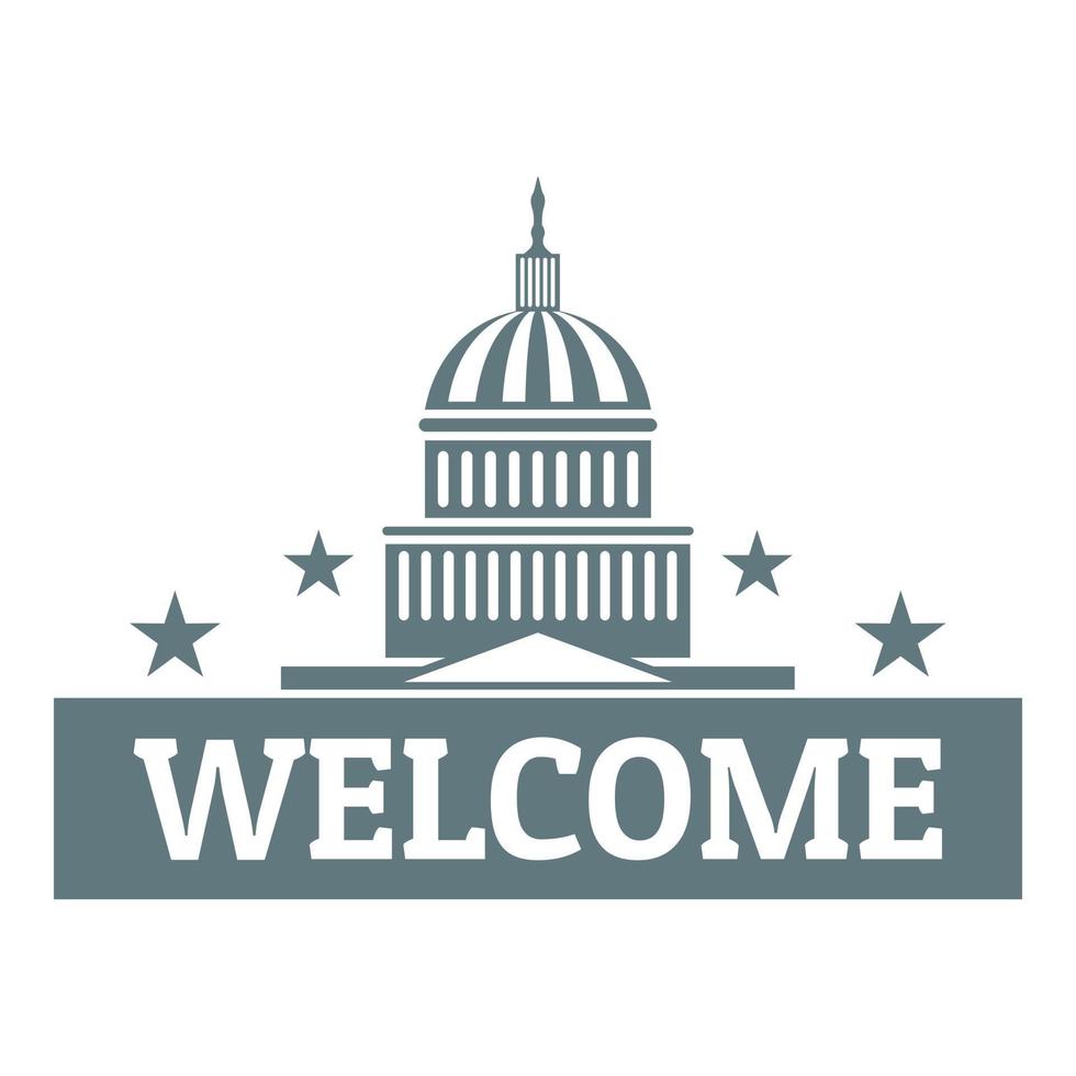 Welcome to USA logo, simple style vector