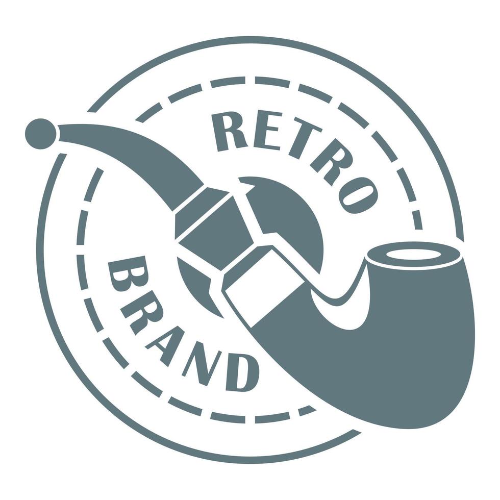 Retro brand logo, simple style vector