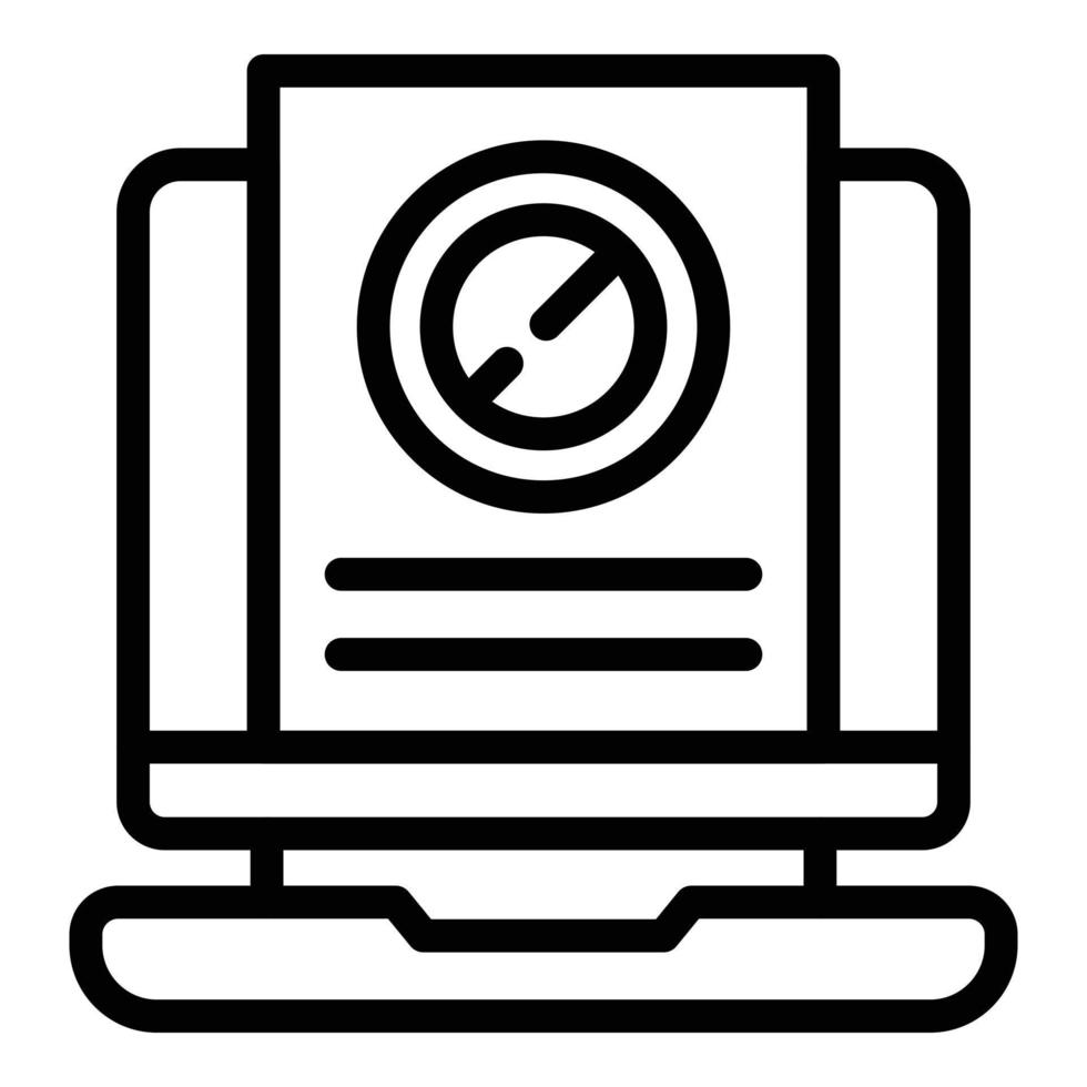 Disclaimer policy icon outline vector. Legal document vector