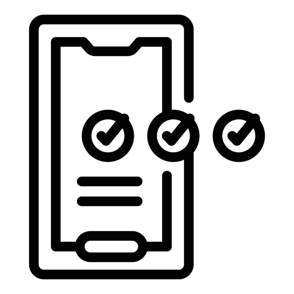 Smartphone overview icon outline vector. Business data vector