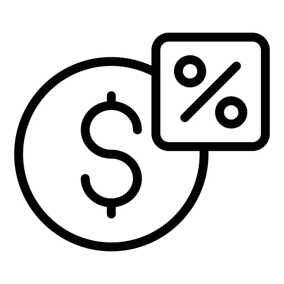 Dollar code promo icon outline vector. Digital price vector