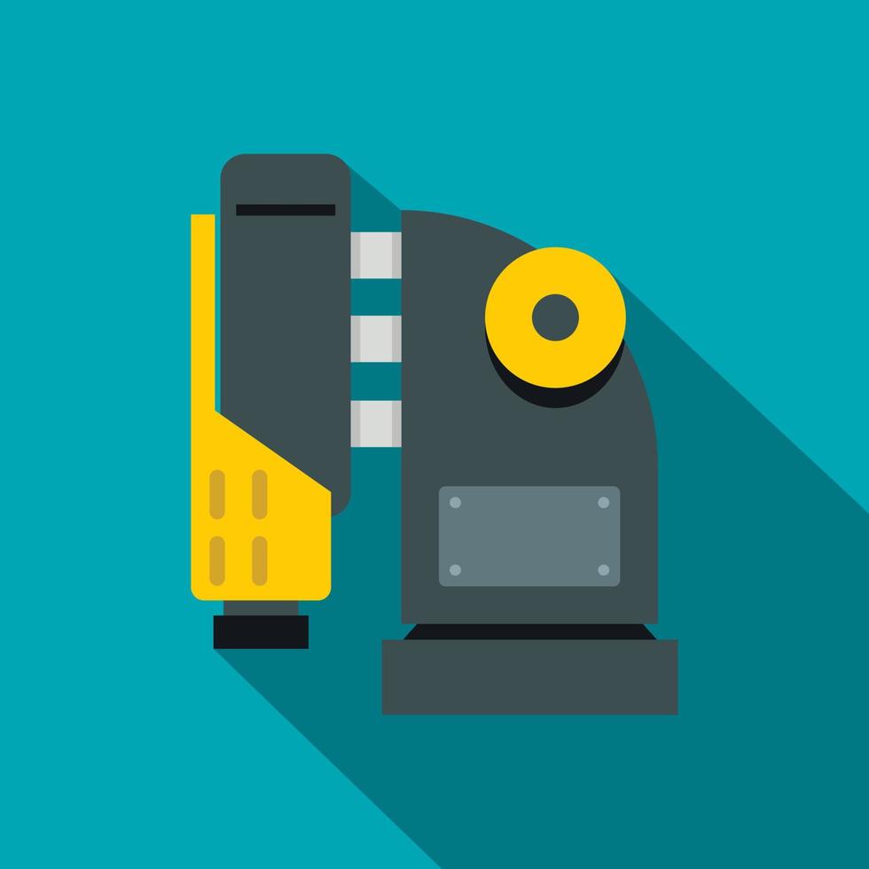 Pneumatic hammer machine icon, flat style vector