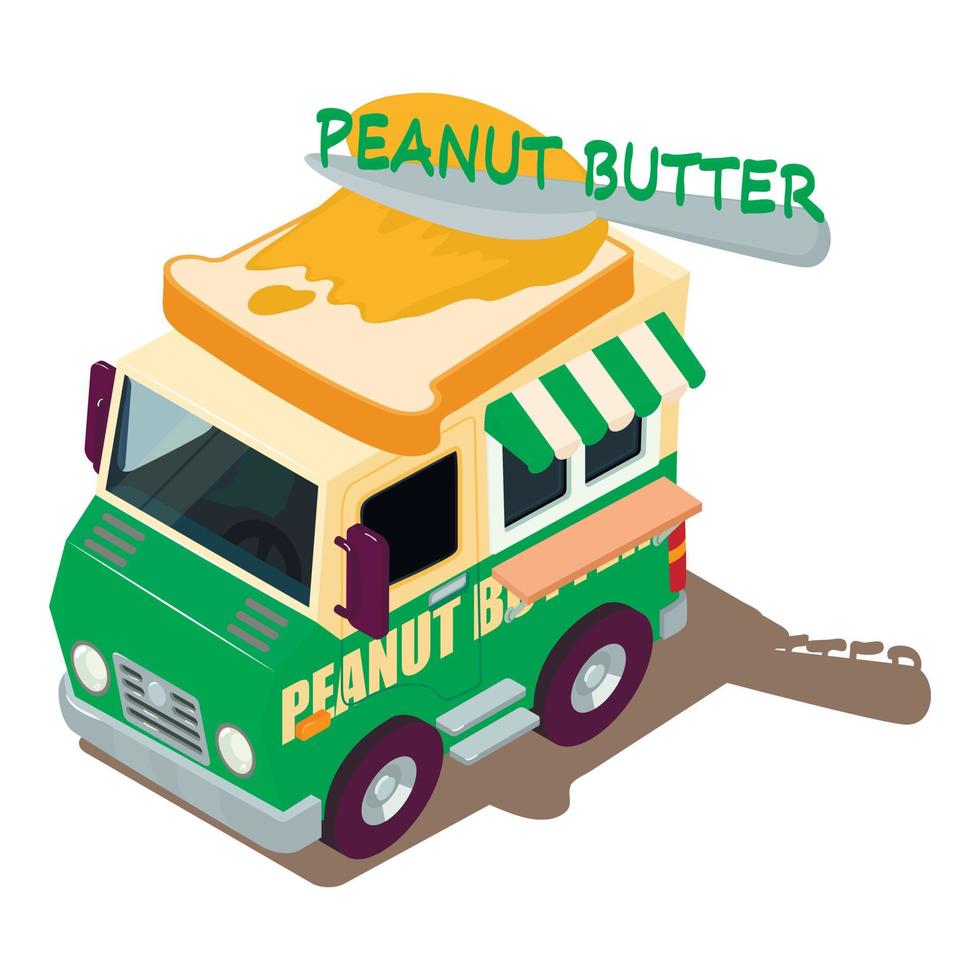 Peanut butter machine icon, isometric style vector