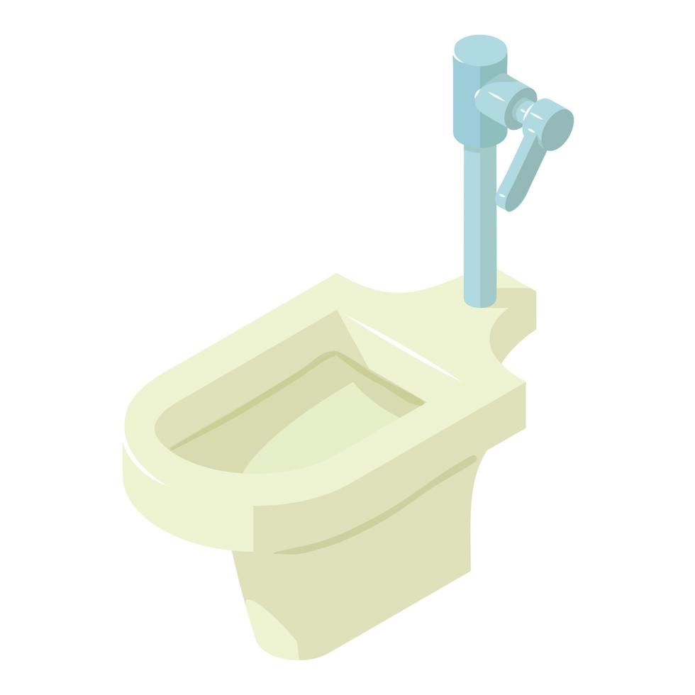 Cleaning toilet icon, isometric style vector